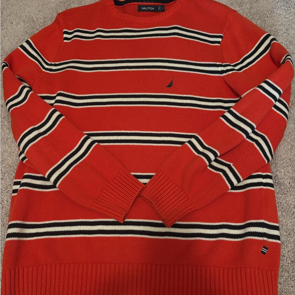 Nautica Men's Striped Crewneck Sweater